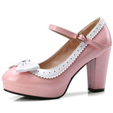 Chaussure Vintage Noeud Rose Vintage-Dressing