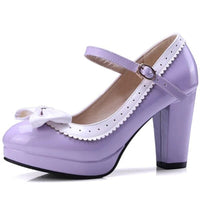 Chaussures Vintage Noeud Violet Vintage-Dressing
