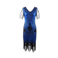 Robe Gatsby Le Magnifique Bleu Intense Années Folles 2