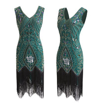 Robe Frangée Gatsby Verte