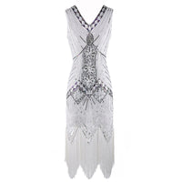 Robe Gatsby Grande Taille Blanche Années Folles