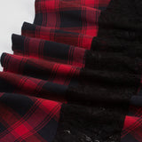 Robe Vintage Gothique Rouge Bleu Tartan Rétro