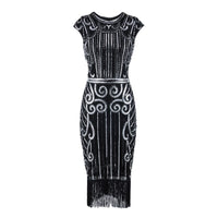 Robe Année 30 Gatsby Noire Vintage