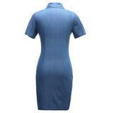 Robe Pin-Up En Jean Rétro Vintage