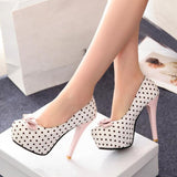 Chaussure Pin-Up Pois Années 50 Vintage-Dressing