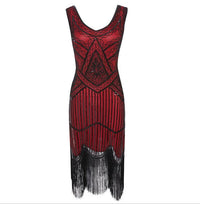 Robe Vintage Année 20 Rouge et Noir Gatsby