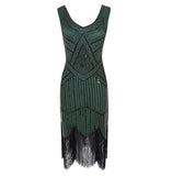 Robe Vintage Année 20 Verte Gatsby