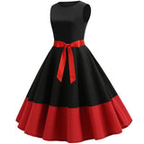 Robe Rockabilly Rouge et Noir Vintage-Dressing Robe Vintage