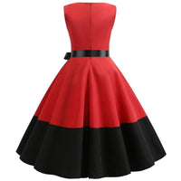 Robe Rockabilly Rouge et Noir Années Folles Vintage-Dressing