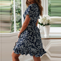 Robe Pin-Up Motif Floral Rétro