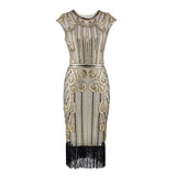 Robe Année 30 Gatsby Or Vintage