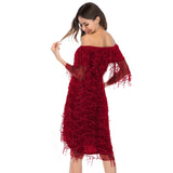 Robe Gatsby Fluide Rouge Vintage-Dressing 1