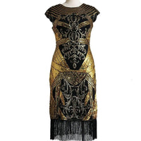 Robe Gatsby Rétro Noir et Or Vintage-Dressing