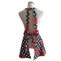 Tablier Vintage Motif Pois Et Roses