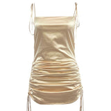 Robe Pin-Up Courte Satin Rétro