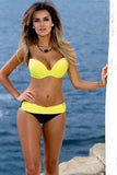 Maillot de Bain Vintage Bikini Jaune et Noir | Vintage-Dressing 3