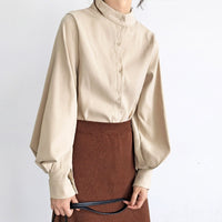 Chemisier Vintage Beige Rétro Vintage-Dressing