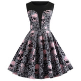 Robe Rockabilly Tête De Mort Vintage-Dressing Halloween 2