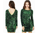 Robe Pin-Up Verte Sequins Vintage