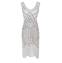 Robe Vintage Année 20 Blanche Gatsby