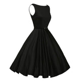 Robe Rockabilly Noire Rétro Vintage-Dressing