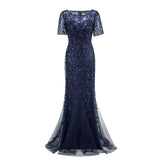 Robe Gatsby Longue Vintage Marine Rétro Chic