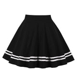 Jupe Vintage Patineuse Noire Blanche Vintage-Dressing