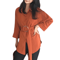 Blouse Style Vintage Orange Vintage-Dressing