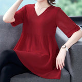 Blouse Grande Taille Femme Bordeaux