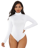 Femme Body Manche Longue Col Roulé