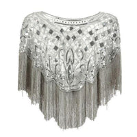 Châle Gatsby Années 20 Argent Vintage-Dressing 1