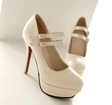 Chaussure Pin-Up Rétro Beige Vintage-Dressing