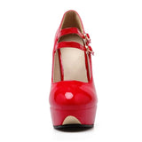 Chaussure Pin-Up Rétro Rouge Sexy Vintage-Dressing