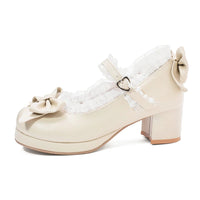 Chaussure Pin Up Rétro Chic Beige Vintage-Dressing
