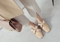 Chaussures Rétro Chic Beige Vintage