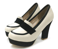Chaussures Pin-Up Couture Beige Vintage-Dressing