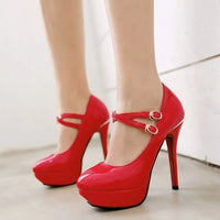Chaussure Pin-Up Rétro Rouge Vintage Années 50