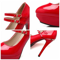 Chaussure Pin-Up Rétro Rouge Vintage