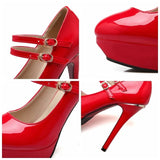 Chaussure Pin-Up Rétro Rouge Vintage