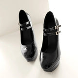 Chaussure Pin-Up Rétro Noir Verni