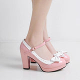 Chaussures Vintage Noeud Rose Vintage-Dressing