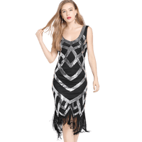 Robe Gatsby Noir et Argent | Vintage-Dressing