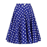 Jupe Vintage Bleue Pois Blancs Pin-Up 1