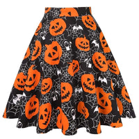 Jupe Pin-Up Vintage Année 50 Citrouille Halloween