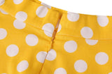 Jupe Vintage Jaune à Pois Blancs Années 50 Pin-Up 2