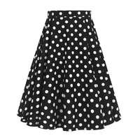 Jupe Vintage Noire à Pois Blancs Années 50