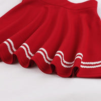 Jupe Vintage Patineuse Rouge Rétro Vintage-Dressing 1