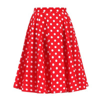 Jupe Vintage Rouge à Pois Blancs Style Pin-Up Années 50