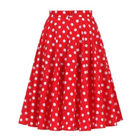 Jupe Vintage Rouge à Pois Blancs Style Pin-Up 50's