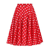 Jupe Vintage Rouge à Pois Blancs Style Pin-Up 50's